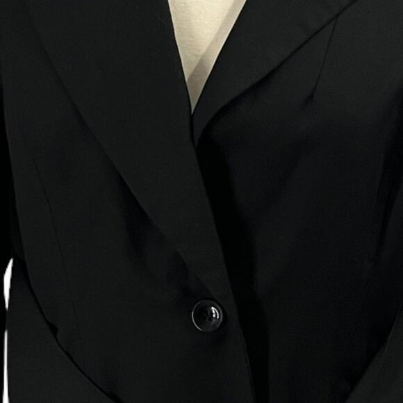 NINE WEST Black Leopard Blazer SZ 12 - Picture 4 of 9